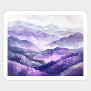 Purple Mountains Nature Sticker